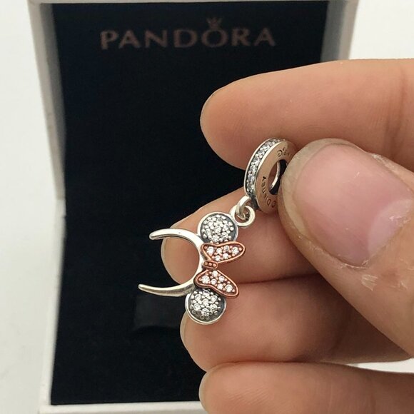 ✨🔥Pandora Disney Parks Minnie Mouse Pavé Headband Dangle Charm - Picture 3 of 7
